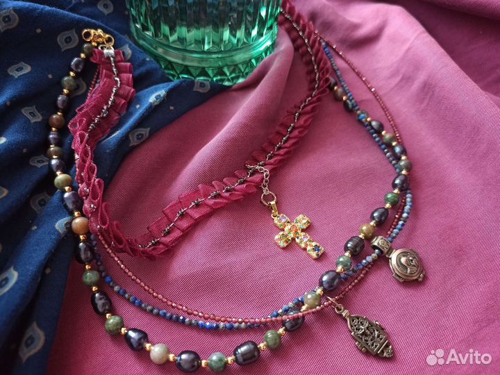 Ожерелье кафедральное с подвесками из серебра