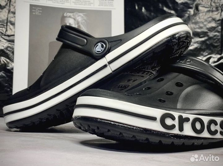 Crocs сабо черные мужские