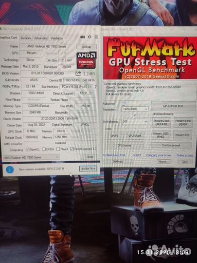 Видеокарта Radeon Asus hd7850