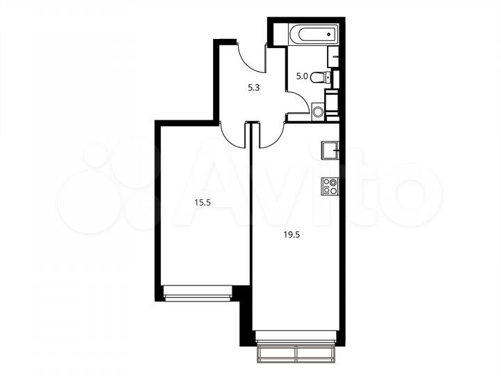 2-к. квартира, 45,3 м², 11/17 эт.