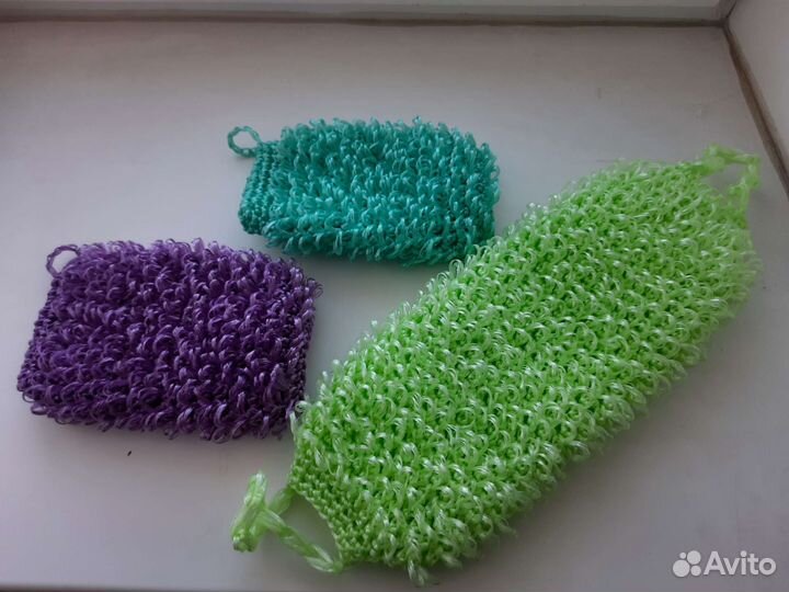 Мочалка вязаная ручной работы