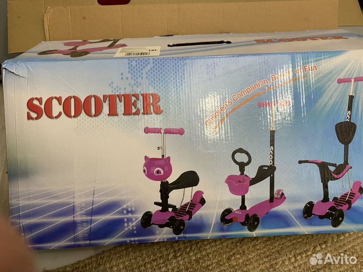 Детский самокат-каталка scooter 3 - в -1