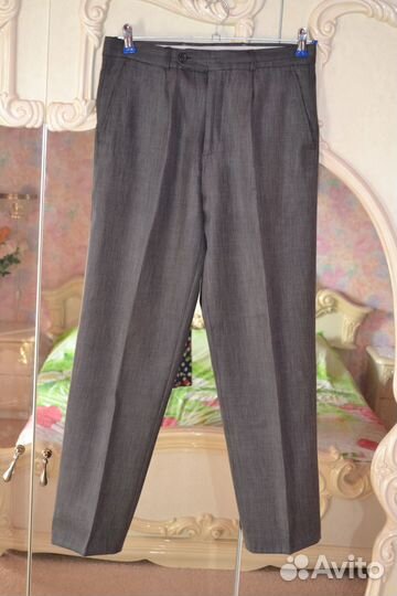 Костюм 42р, серый, матовый, школьный