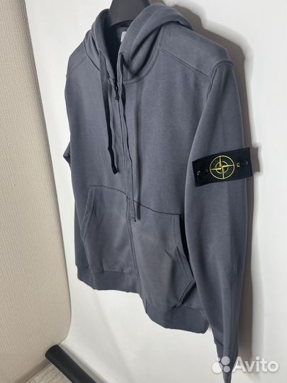Зип худи Stone Island синяя