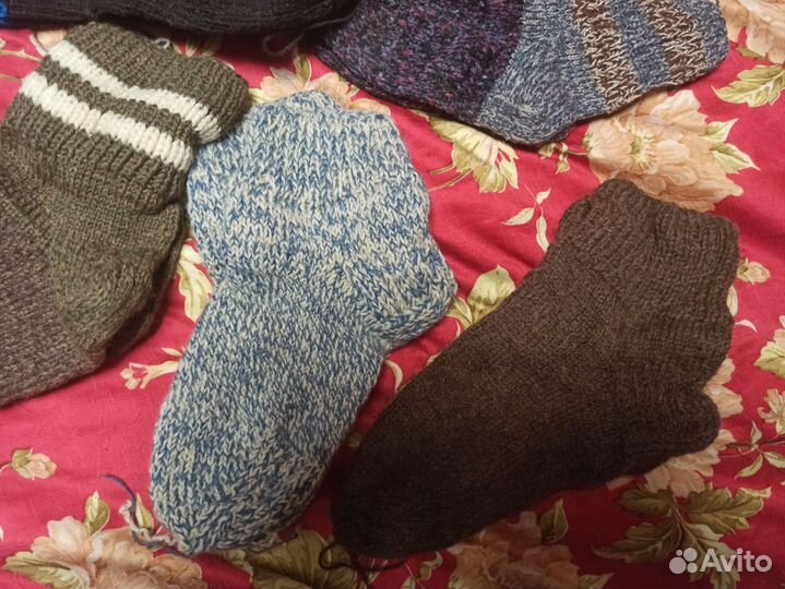 Носки ручной вязки, шерстяные