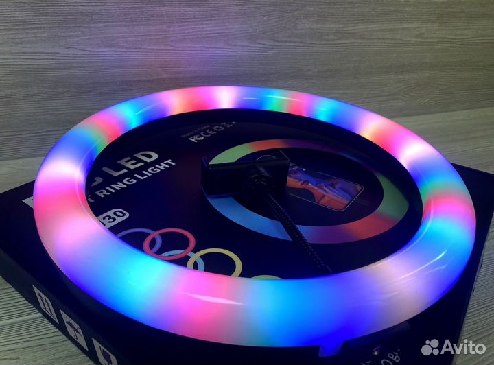 Кольцевая лампа 30 см RGB