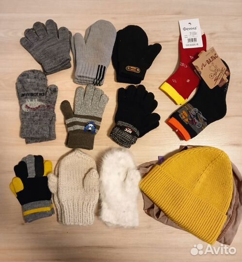 Набор перчатки, варежки, шапки, 2-3 года (13 шт)