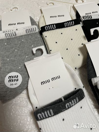 Новые носочки miu miu женские набор 5 пар