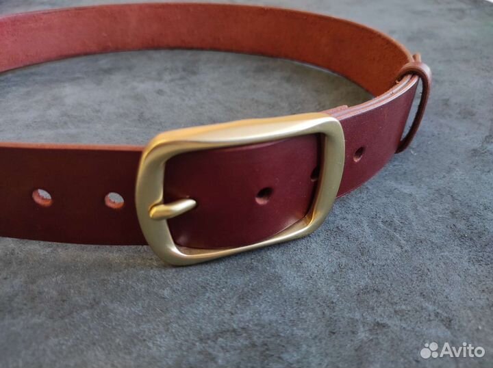 Ремень из натуральной кожи ручной работы