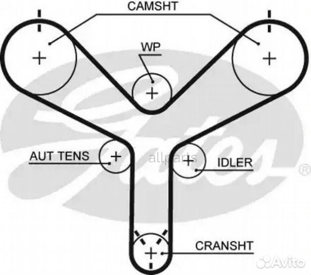 Gates T298 Ремень грм gates T298