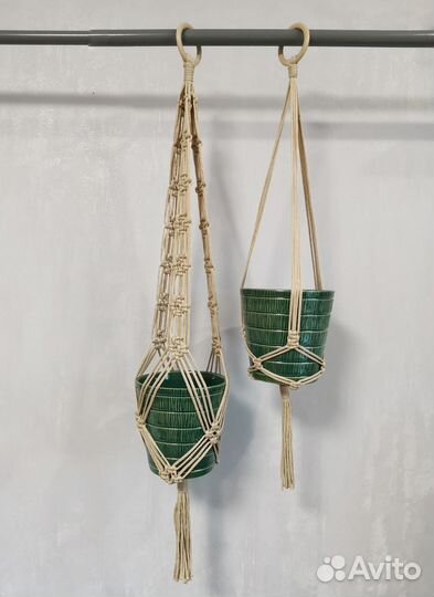 Кашпо макраме + цветочный горшок