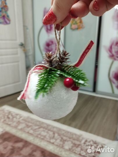 Новогодние игрушки на елку 6 шт (новые)