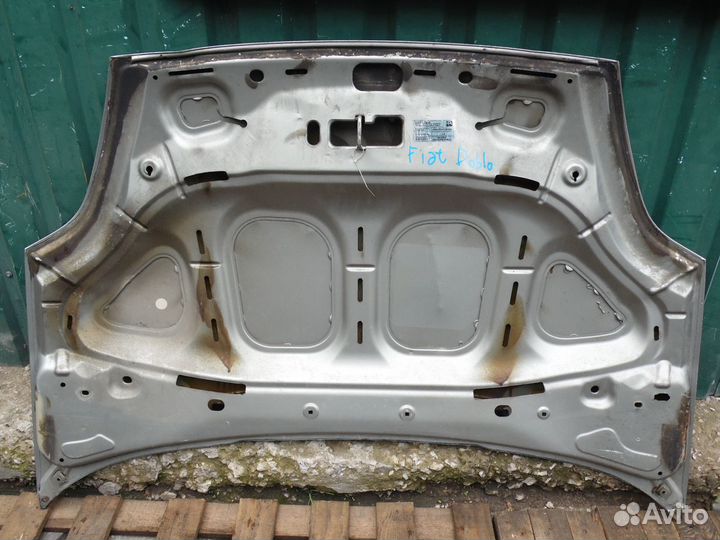 Капот фиат добло с дефектом серебристый