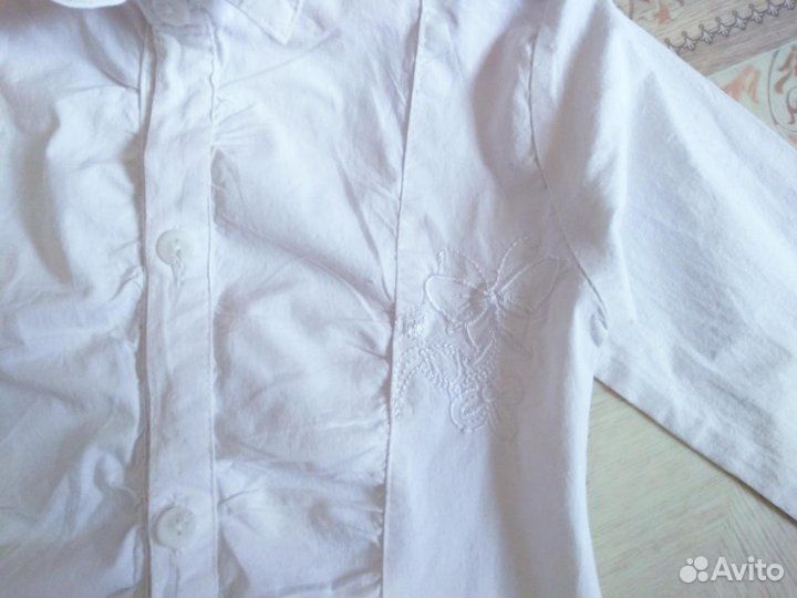 Школьная блузка (рубашка) для девочки р.116-128 см