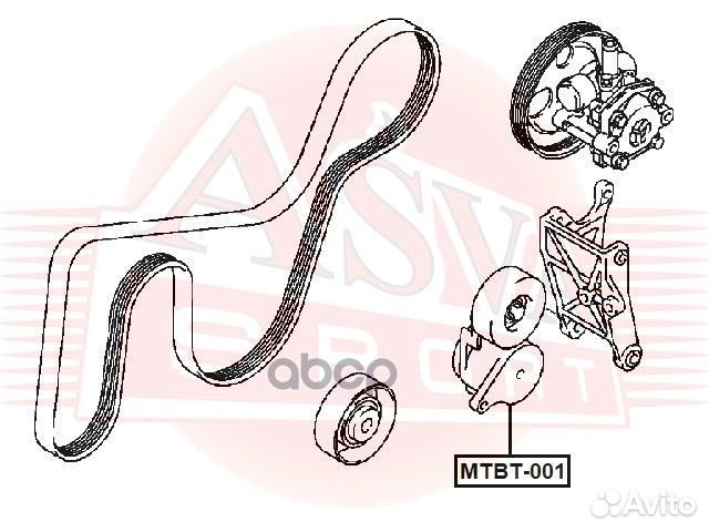 Ролик натяжной mtbt001 asva