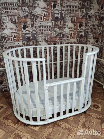 Детская кровать трансформер с матрасами