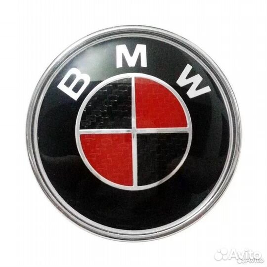 Эмблемы бмв RED black чернокрасные BMW