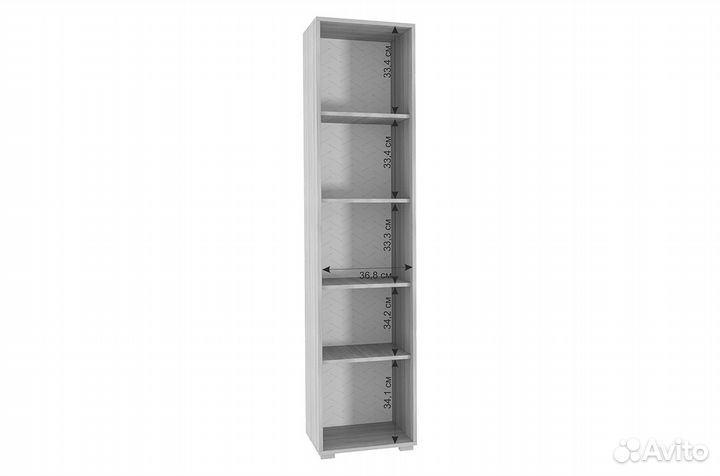 Лайт-2 Стеллаж (дуб сонома/белый)