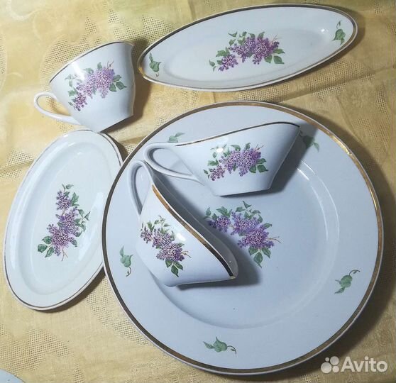 Соусники селедочницы Сирень Дулево СССР