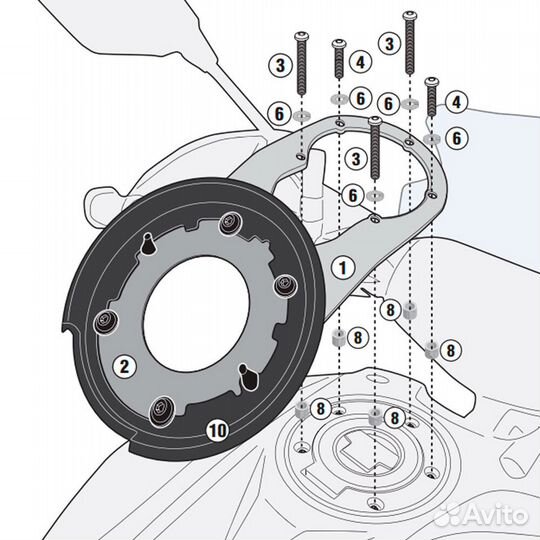 Givi Крепеж tanklock сумки на бак мотоцикла MT-07