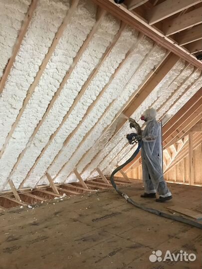 Утепление пенополиуретаном потолка дома