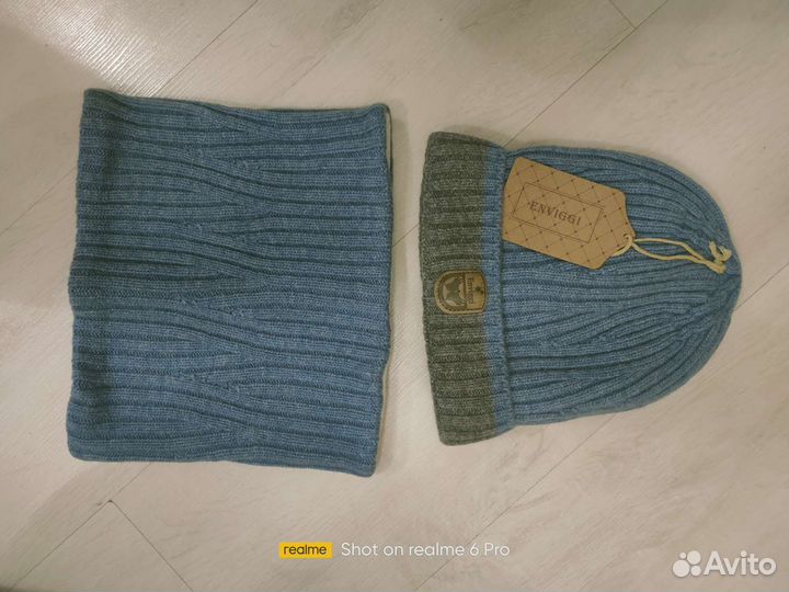 Шапка и снуд зимние для мальчика новый