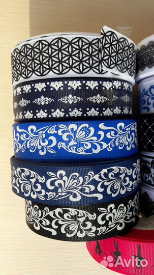 Лента репсовая с рисунком
