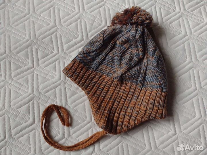 Новая зимняя шапка 52 Reima коричневая мальчика