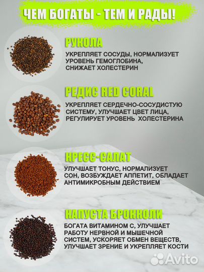 Набор для выращивания микрозелени(семена)