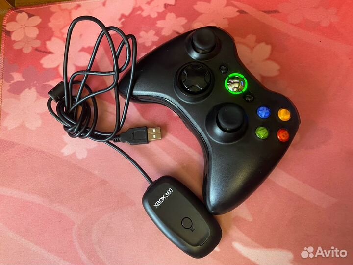 Беспроводной геймпад Xbox 360 + адаптер