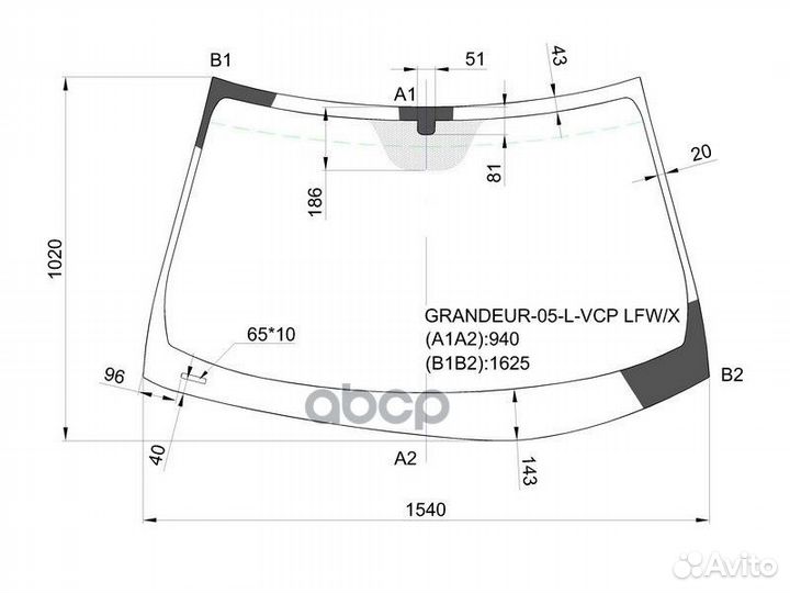 Стекло Лобовое Hyundai Azera 05-11 / Grandeur 0