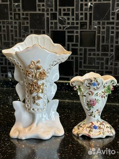 Старинные вазочки салфетницы Германия Италия