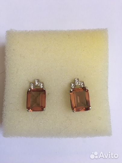 Комплект из серебра 925 с султанитом
