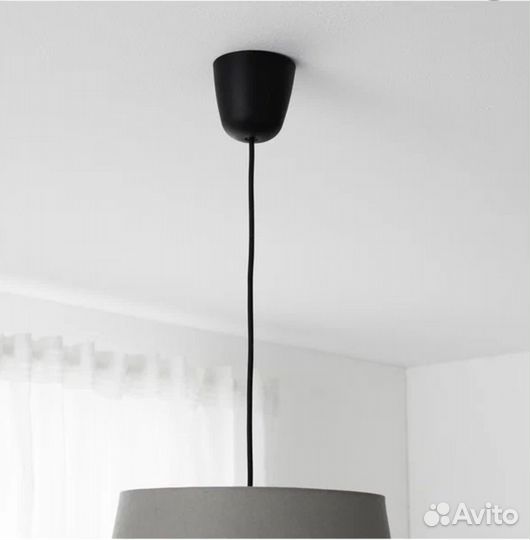 Подвесной светильник IKEA текстильный серый
