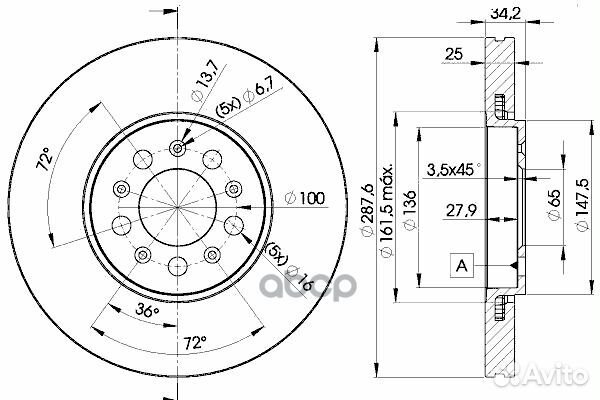 Диск тормозной 78bd5604 Icer