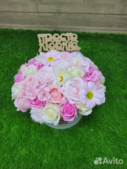 Букеты из роз из мыла
