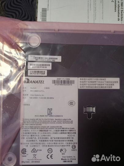 Коммутатор Cisco Catalyst 2960CG