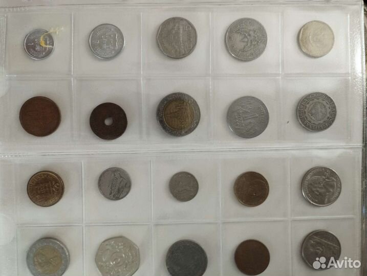 Коллекция монет разных