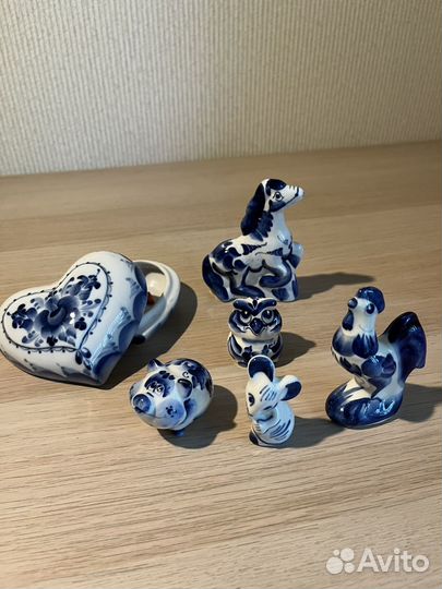 Гжель фигурки животных