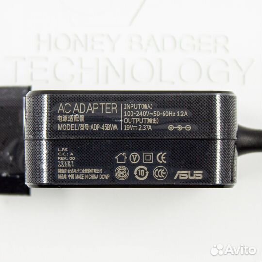 Зарядка Asus 19V 2.37A (45W) 4.0x1.35мм квадратная