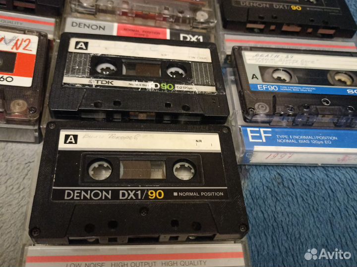 Аудиокассеты denon, sony., tdk
