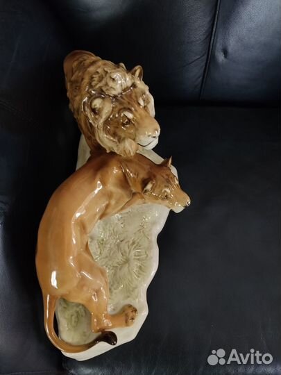 Фарфор-hutschenreuther-львы-30х55