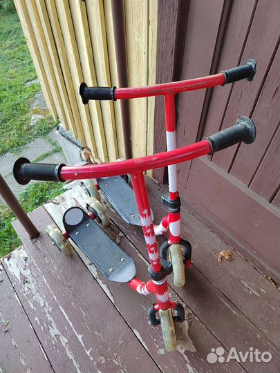 Самокат, беговел, велосипед