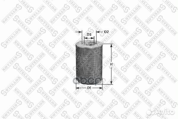 Воздушный фильтр 470-310/195, (гориз.расп.) RVI