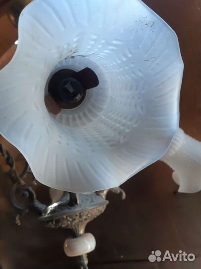 Люстра бронзовая, мрамор