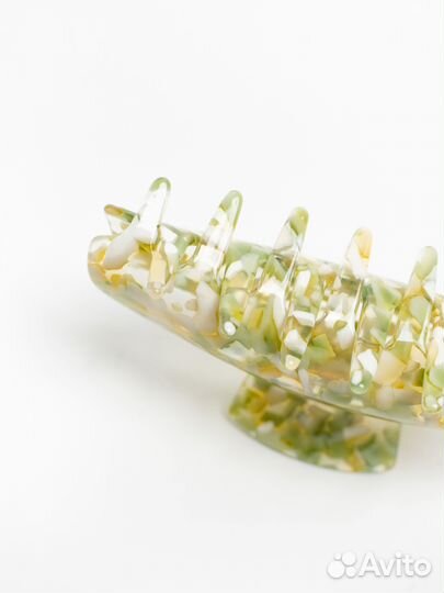 Заколка-краб для волос kisimi, размер L, цвет:lime