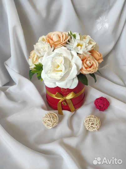 Букет роз из мыла
