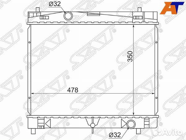 Радиатор toyota corolla