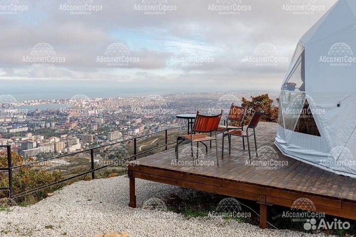 Летний геокупол D6 сфера для глэмпинга