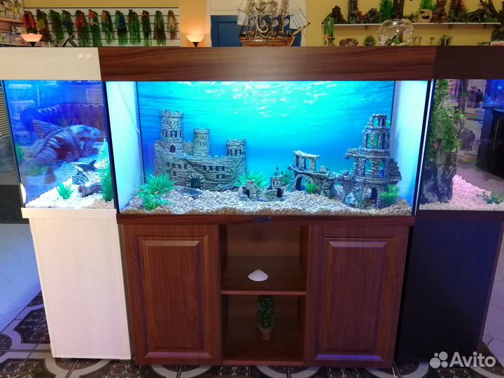 Аквариум на тумбе Орех
